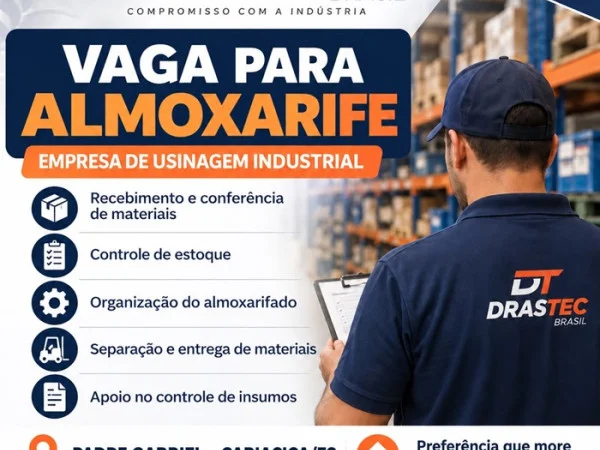 DT DRASTEC BRASIL CONTRATA ALMOXARIFE