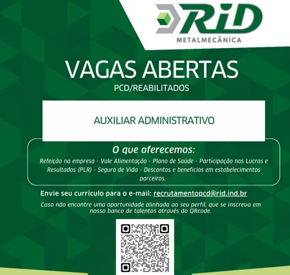 AUXILIAR ADMINISTRATIVO | PCD/REABILITADOS