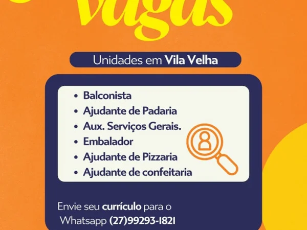 Padaria Monte Libano abre vagas de Emprego (Vila Velha)