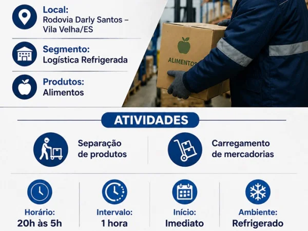 Oportunidade de trabalho - Separação e Carregamento