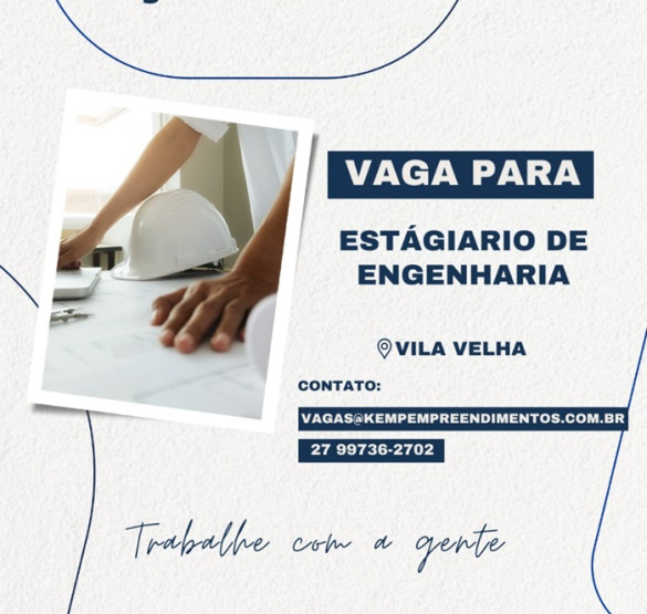 KEMP CONTRATA ESTAGIÁRIO DE ENGENHARIA