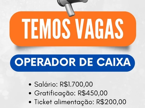 VAGA PARA CAIXA