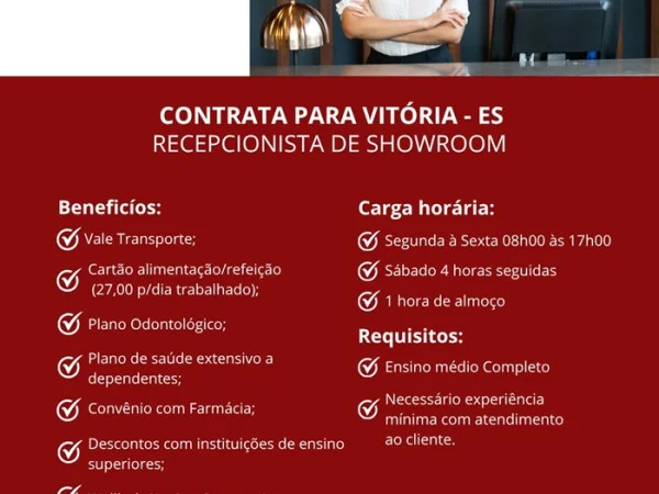 FIAT PODIUM CONTRATA RECEPCIONISTA DE SHOWROOM