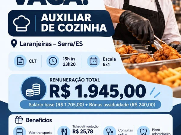 Frangolândia - Auxiliar de Cozinha Noite - Laranjeiras