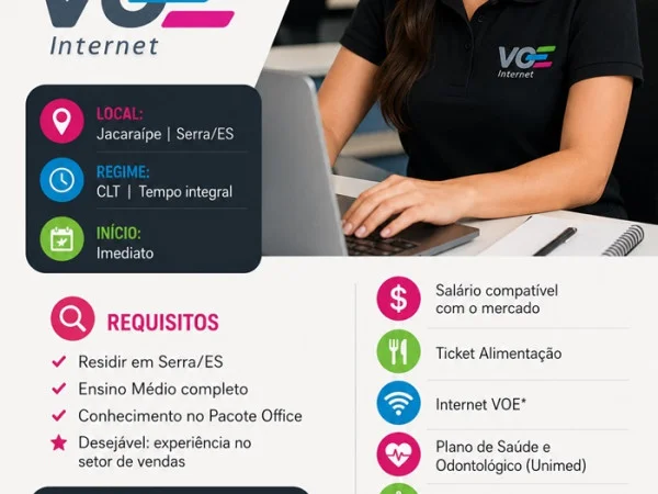 ASSISTENTE DE VENDAS - VOE INTERNET