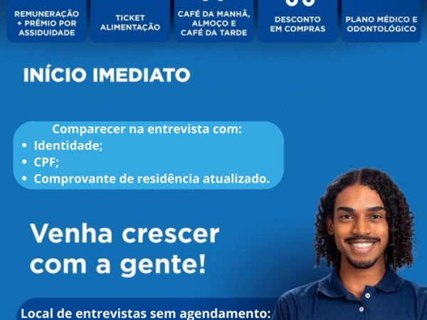 GRUPO COUTINHO REALIZA MUTIRÃO DE EMPREGO EM JACARAÍPE