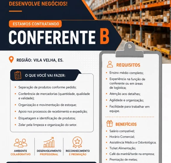 VAGA PARA CONFERENTE B