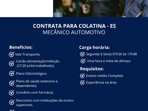 Premium Volkswagen contrata Mecânico Automotivo