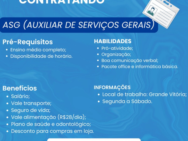 AUXILIAR DE SERVIÇOS GERAIS