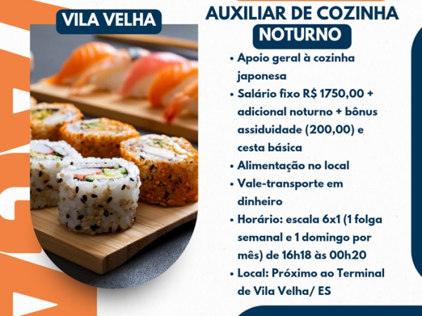 AUXILIAR DE COZINHA NOTURNO