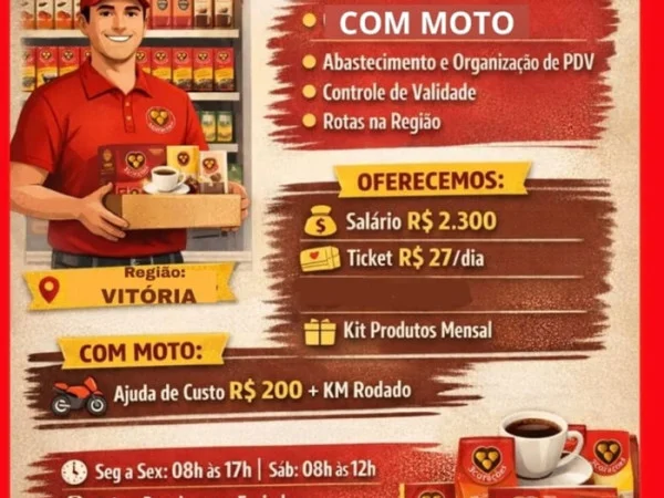 Grupo 3Corações contrata Promotor(a) de Vendas
