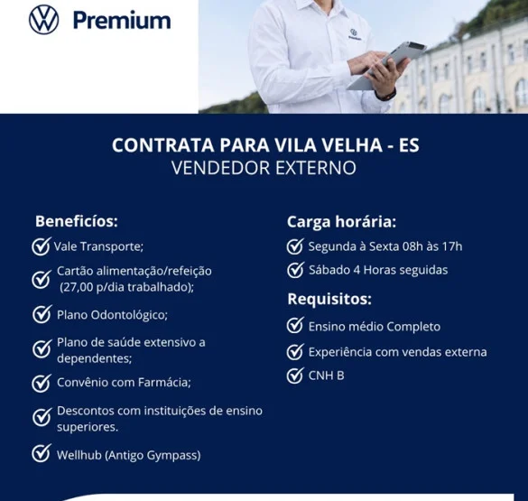 PREMIUM VOLKSWAGEN CONTRATA VENDEDOR EXTERNO
