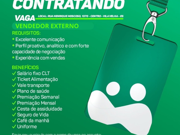 VAGA PARA VENDEDOR EXTERNO