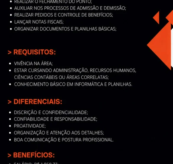Grupo Musso contrata Assistente de DP/ADM