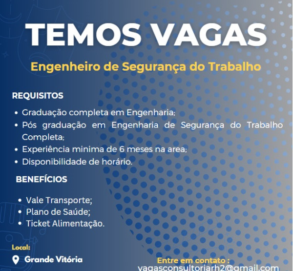 ENGENHEIRO DE SEGURANÇA DO TRABALHO