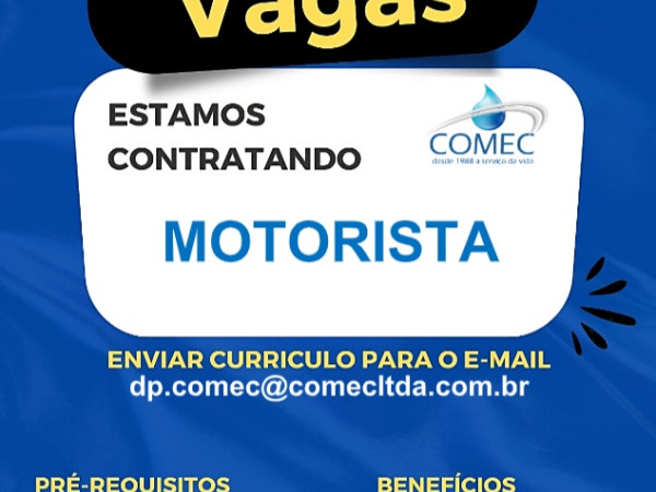 COMEC CONTRATA MOTORISTA