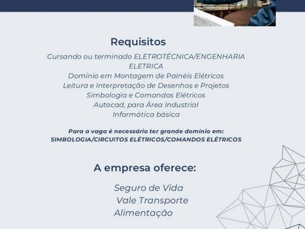 VAGA PARA ORÇAMENTISTA