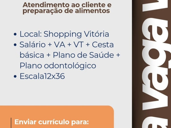 VAGA DE ATENDENTE