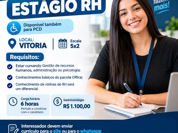 VAGA PARA ESTÁGIO DE RH