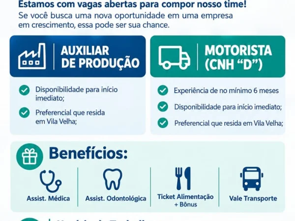 DISTRIVIDROS abre novo processo seletivo