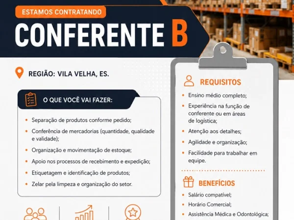 VAGA PARA CONFERENTE B