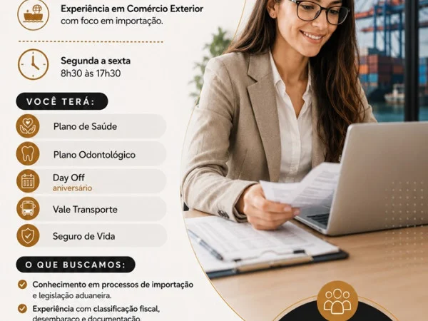 Vaga para Analista de Importação