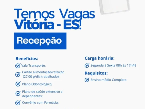 Oportunidade para Recepção (Vitória – ES)