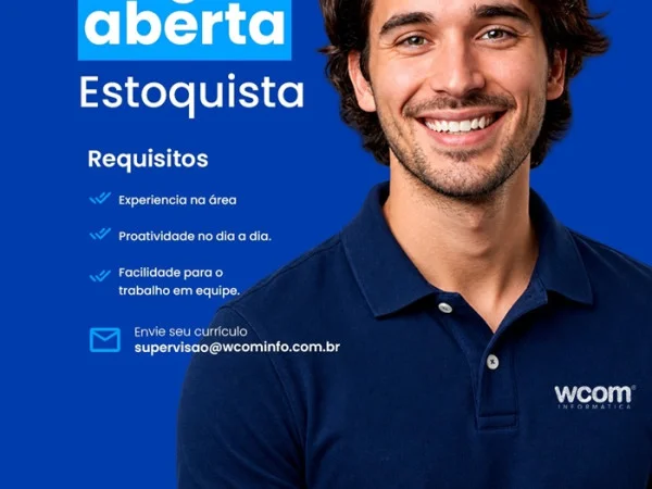 Wcom Informática contrata Estoquista