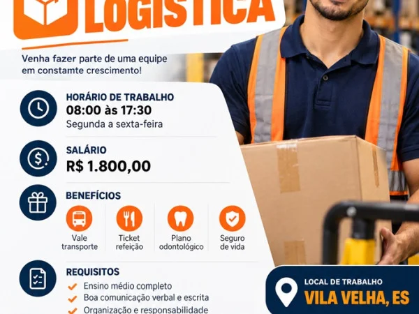 VAGA PARA AUXILIAR DE LOGÍSTICA