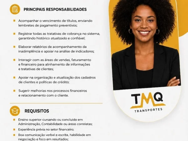 TMQ Transportes contrata Assistente Financeiro