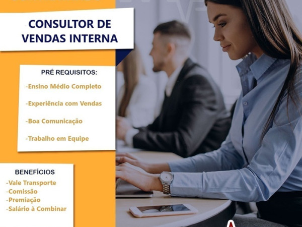 VAGA DE VENDEDOR INTERNO