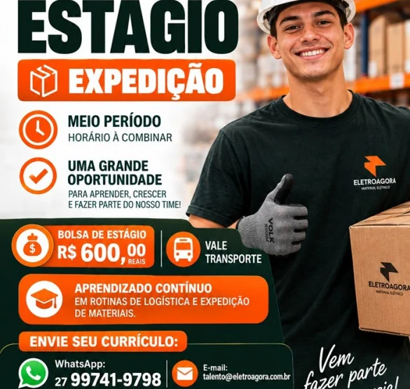 VAGA DE ESTÁGIO EXPEDIÇÃO