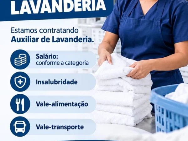 VAGA DE EMPREGO – AUXILIAR DE LAVANDERIA