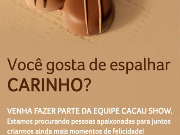 Cacau Show Praia do Canto abre vagas de Emprego