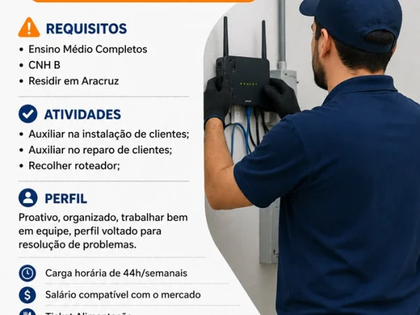 AUXILIAR TÉCNICO (INTERNET - ARACRUZ)