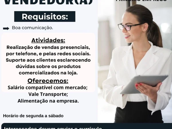 Casa de Carnes em Vitória contrata Vendedor(a)