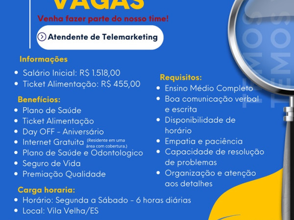 ATENDENTE DE TELEMARKETING