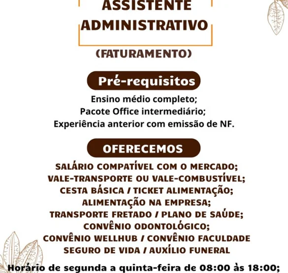 Socau contrata Assistente Administrativo