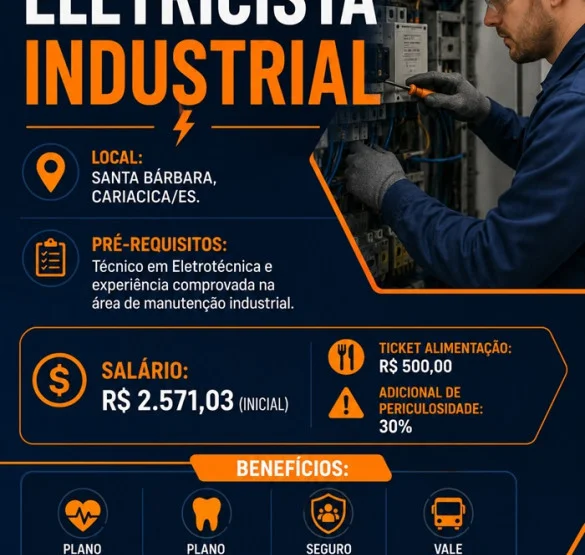 01 VAGA - ELETRICISTA INDUSTRIAL