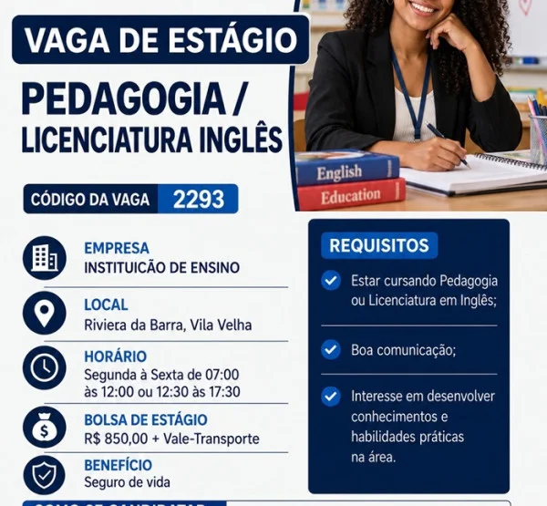 AGAS DE ESTÁGIO – PEDAGOGIA | LICENCIATURA INGLÊS