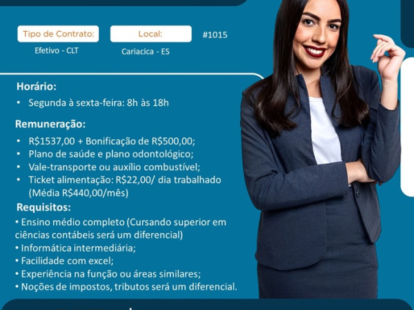 VAGA DE AUXILIAR FISCAL