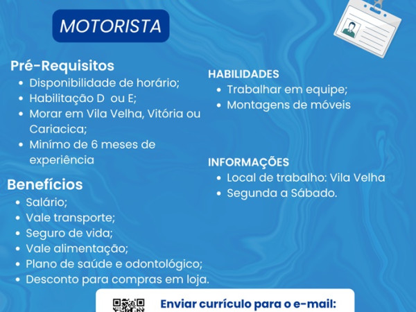 MOTORISTA CATEGORIA 