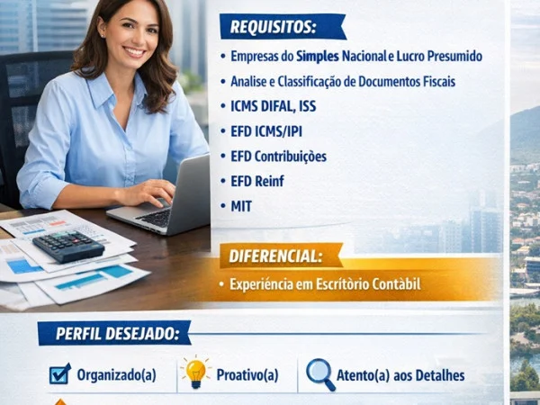 VAGA PARA ASSISTENTE FISCAL