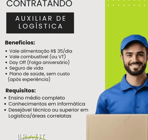 BRAZIT CONTRATA AUXILIAR DE LOGÍSTICA