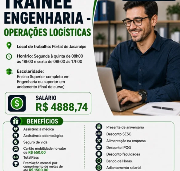 Vaga para Trainee de Engenharia – Operações Logísticas
