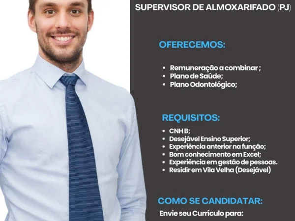 Supervisor de Almoxarifado (PJ) - Vila Velha/ES