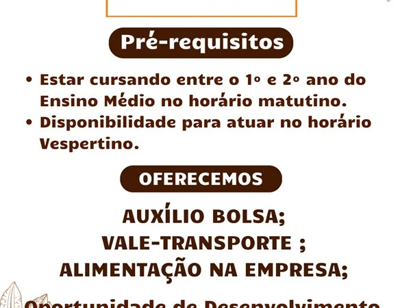 SOCAU abre vaga de Estágio em Ensino Médio