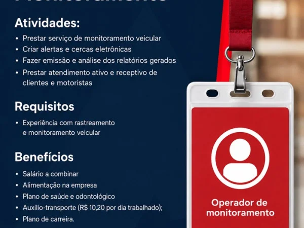 Grupo Astran contrata Operador de Monitoramento