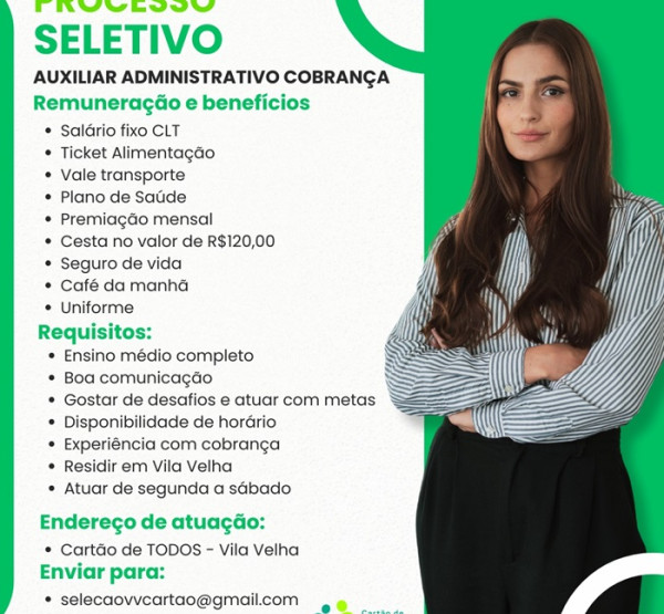 AUXILIAR ADMINISTRATIVO COBRANÇA