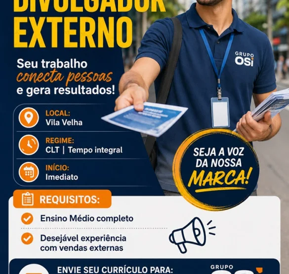 VAGA DE DIVULGADOR EXTERNO